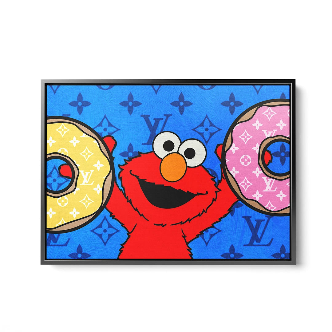 Discover Shop Elmo Canvas Art, Elmo Club Sesame Street Canvas Art, Club Elmo Donut by Original Greattness™ Canvas Wall Art Print