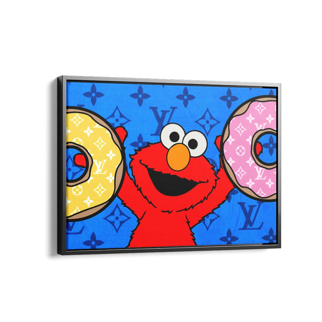 Discover Shop Elmo Canvas Art, Elmo Club Sesame Street Canvas Art, Club Elmo Donut by Original Greattness™ Canvas Wall Art Print