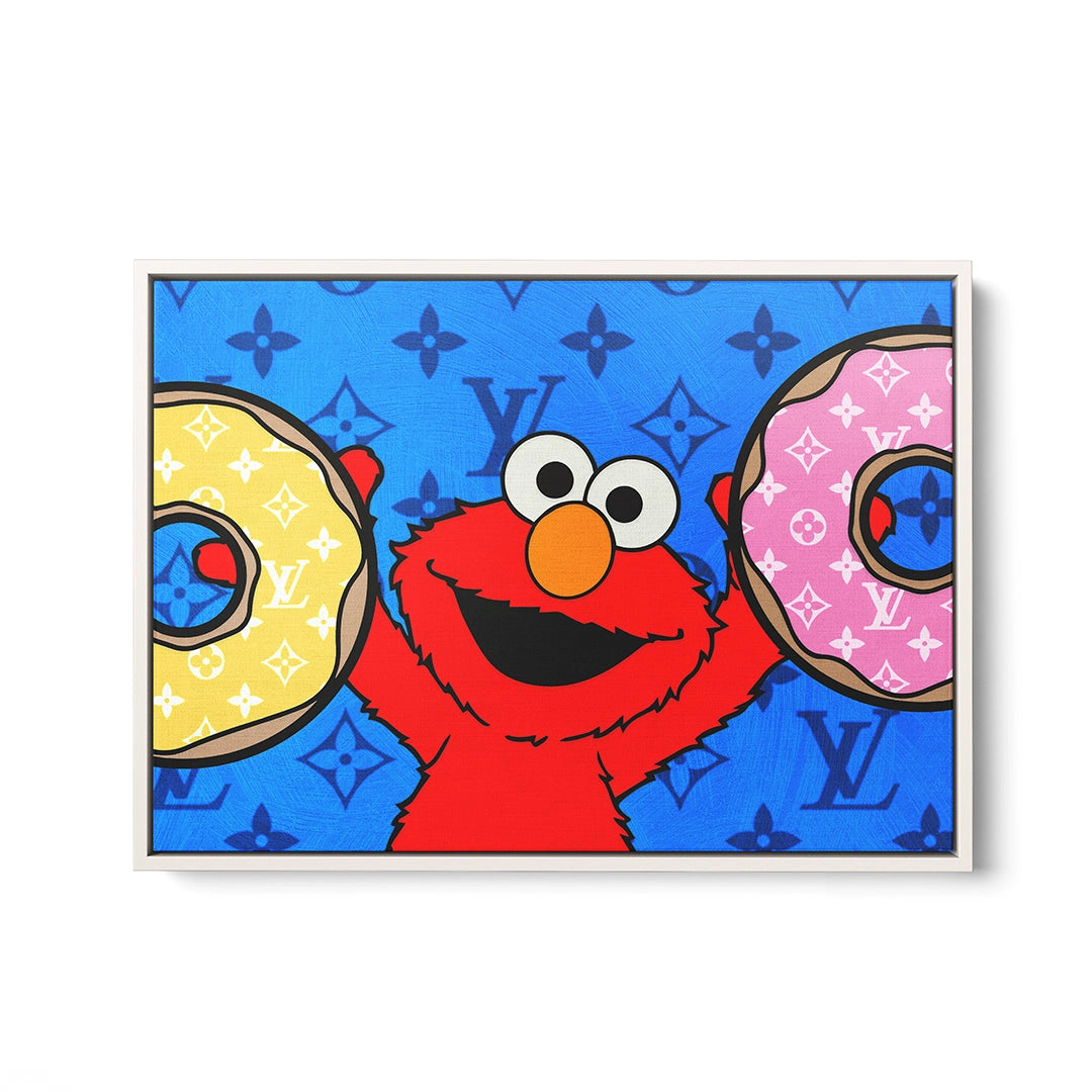 Discover Shop Elmo Canvas Art, Elmo Club Sesame Street Canvas Art, Club Elmo Donut by Original Greattness™ Canvas Wall Art Print