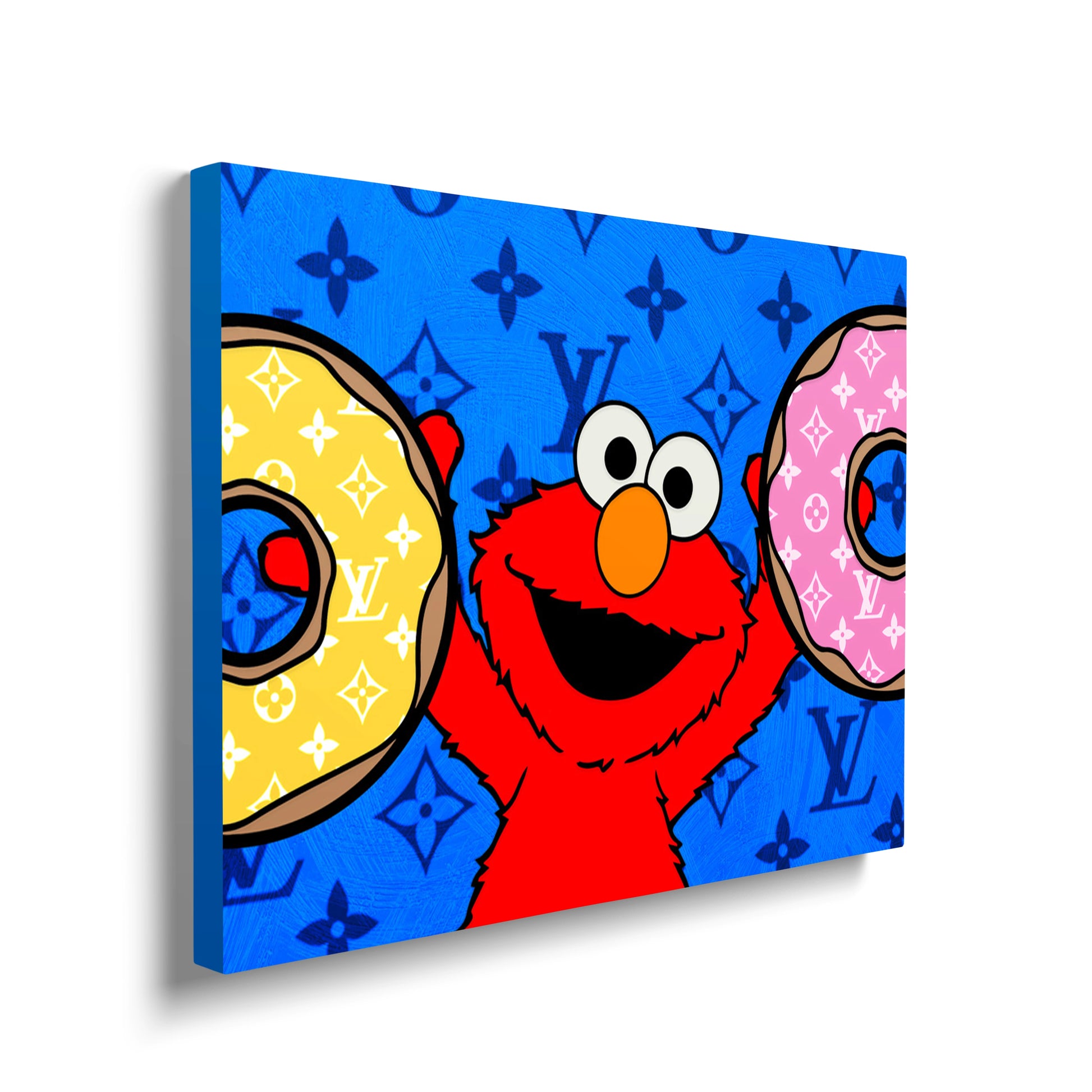 Discover Shop Elmo Canvas Art, Elmo Club Sesame Street Canvas Art, Club Elmo Donut by Original Greattness™ Canvas Wall Art Print