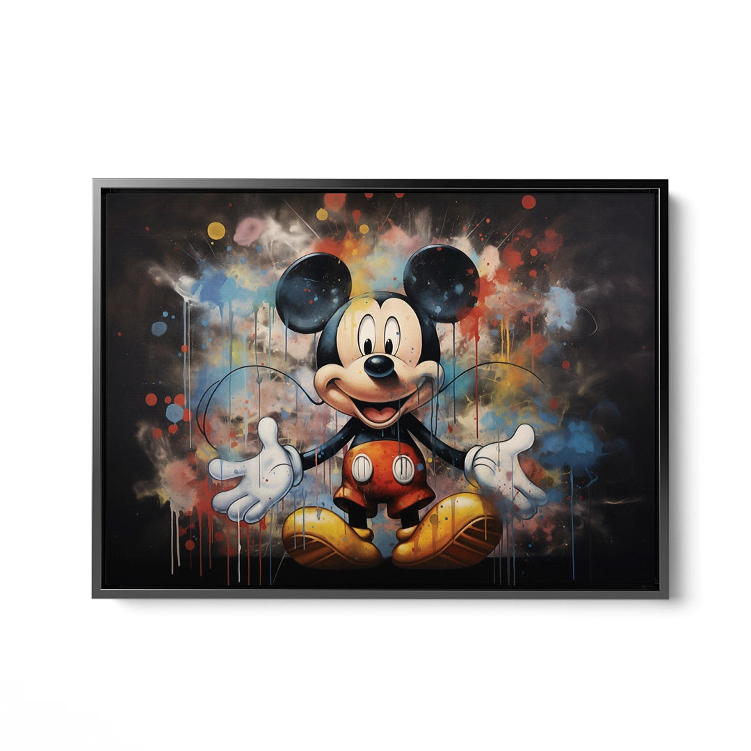 Discover Shop Mickey Mouse Wall Art, Mickey Mouse Colorful Disney Painting Wall Art, MICKEY MOUSE ART by Original Greattness™ Canvas Wall Art Print