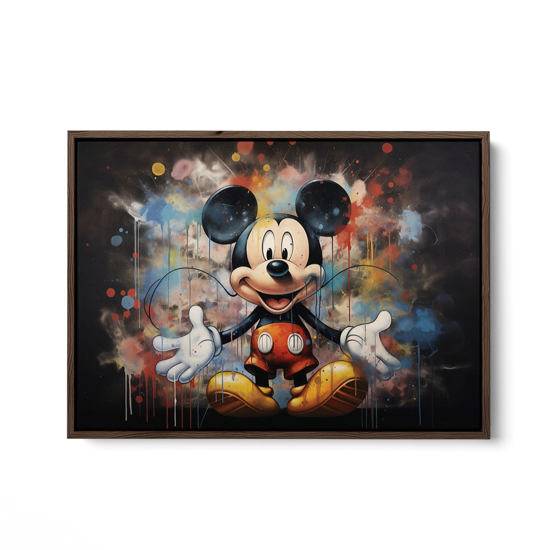 Discover Shop Mickey Mouse Wall Art, Mickey Mouse Colorful Disney Painting Wall Art, MICKEY MOUSE ART by Original Greattness™ Canvas Wall Art Print