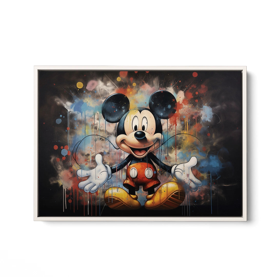 Discover Shop Mickey Mouse Wall Art, Mickey Mouse Colorful Disney Painting Wall Art, MICKEY MOUSE ART by Original Greattness™ Canvas Wall Art Print