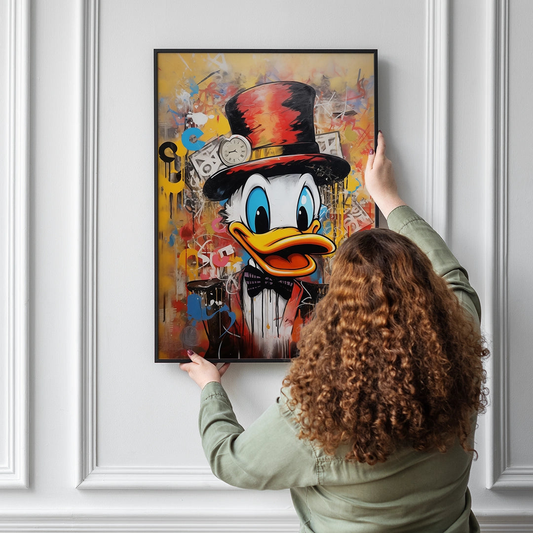 Discover Dagobert Duck Canvas Wall Art, Donald Duck Colorful Scrooge Dagobert Wall Art, DAGOBERT MAESTRO by Original Greattness™ Canvas Wall Art Print