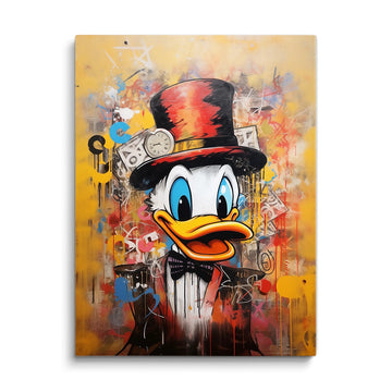 Discover Dagobert Duck Canvas Wall Art, Donald Duck Colorful Scrooge Dagobert Wall Art, DAGOBERT MAESTRO by Original Greattness™ Canvas Wall Art Print