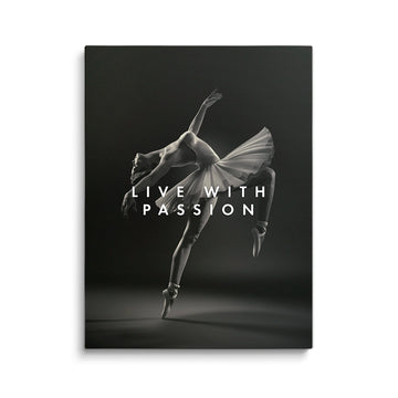 Discover Shop Music Dance Canvas Art, Ballerina Ballet Tutu Modern Canvas Wall Art - Live with Passion, Live with Passion by Original Greattness™ Canvas Wall Art Print