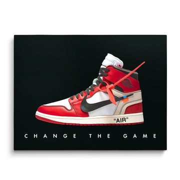 Discover Nike Air Canvas Wall Art, Nike Air Sneaker Motivational Wall Art, Change the Game by Original Greattness™ Canvas Wall Art Print