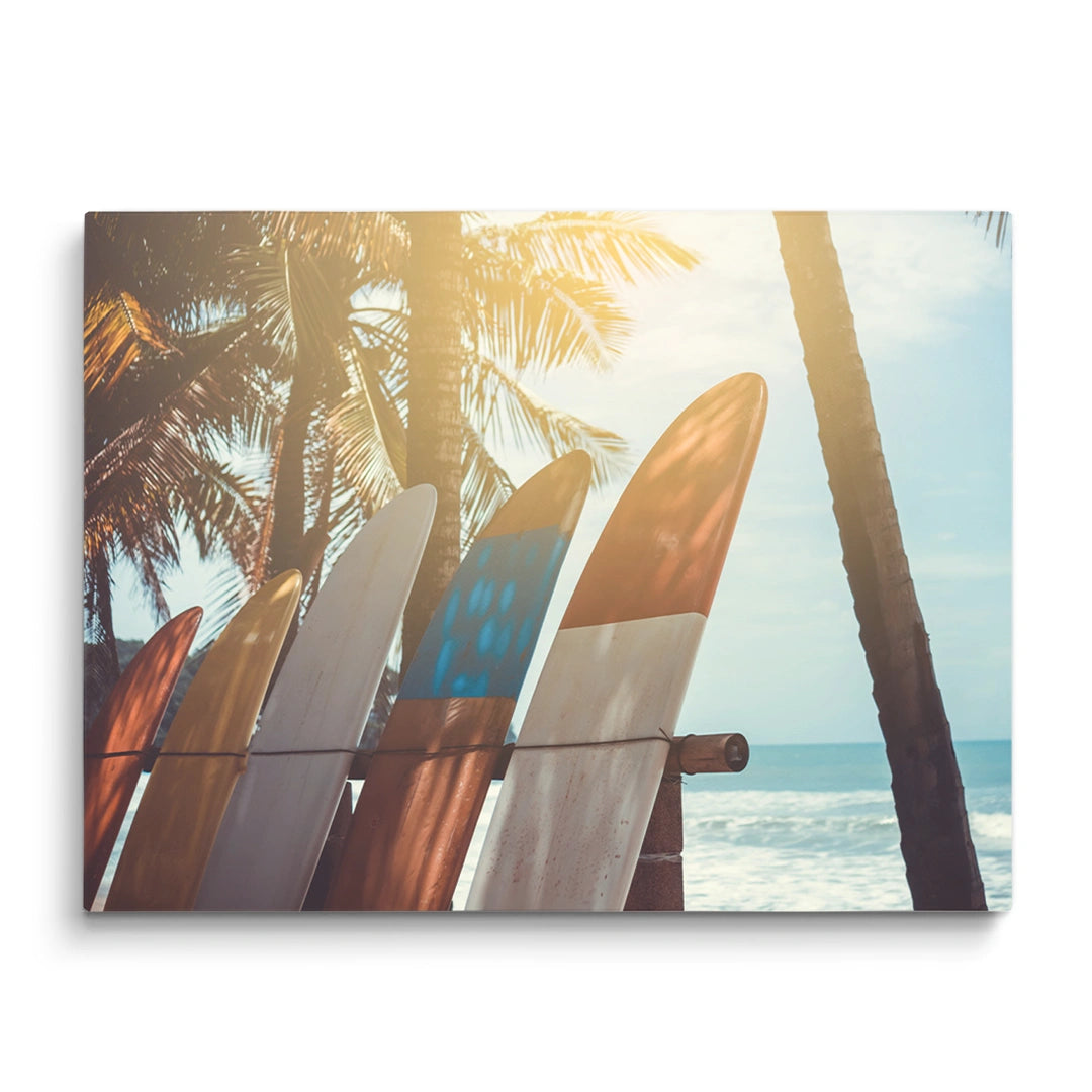 Discover Shop Vintage Retro Wall Art, Classic Surfboard Retro Surf Vintage Canvas Art, Surfboard Retro by Original Greattness™ Canvas Wall Art Print