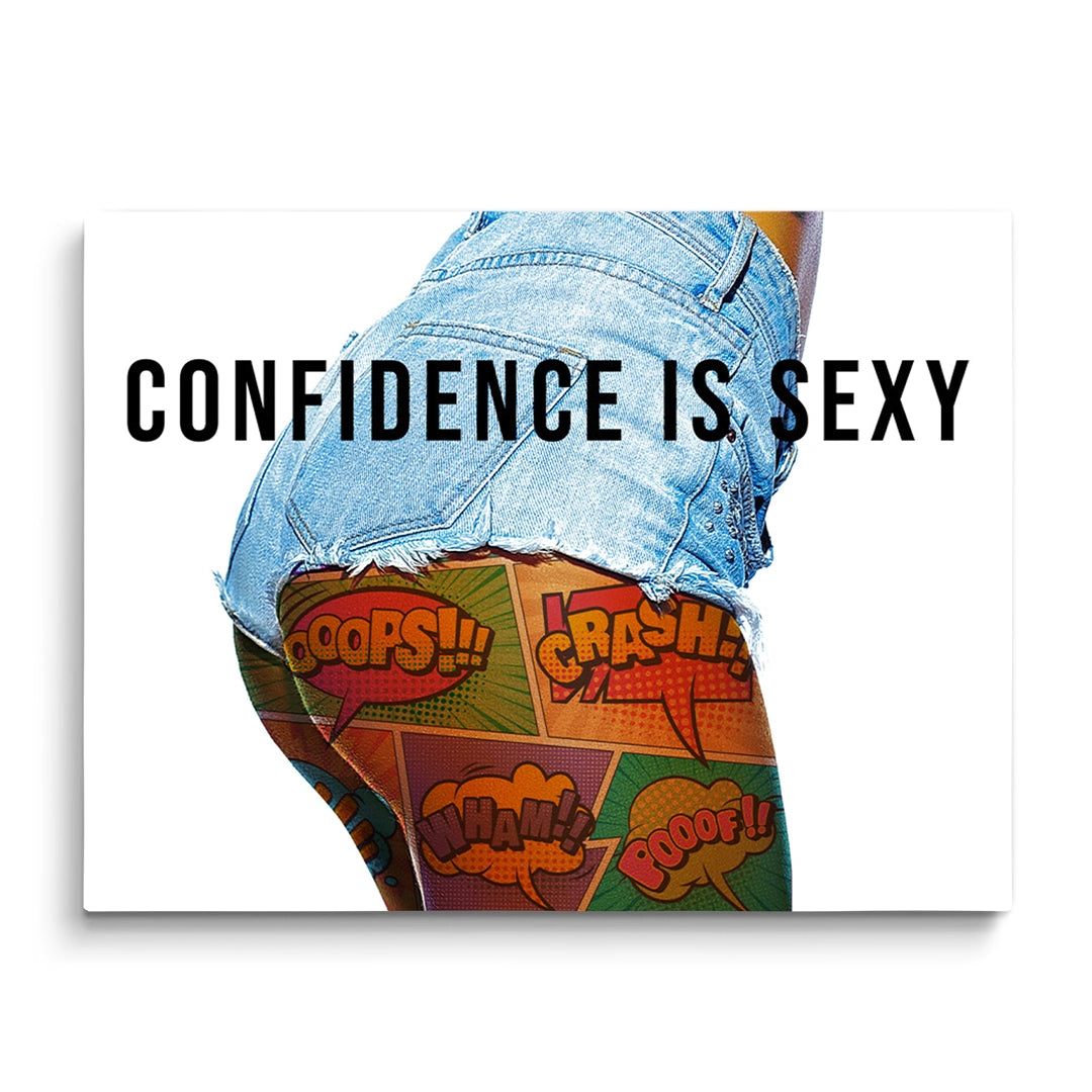 Discover Shop Sexy Canvas Art, Confidence is Sexy Women Pop Canvas Art, CONFIDENCE IS SEXY by Original Greattness™ Canvas Wall Art Print