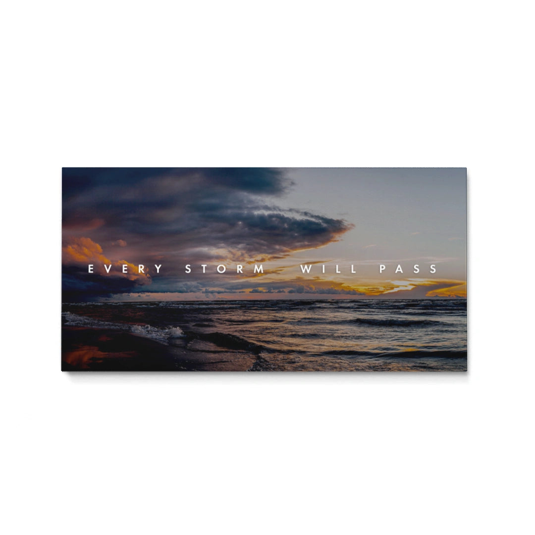 Discover Landscape Canvas Art, Every Storm Will Pass - Landscape Storm Sea Wall Art, EVERY STORM WILL PASS by Original Greattness™ Canvas Wall Art Print