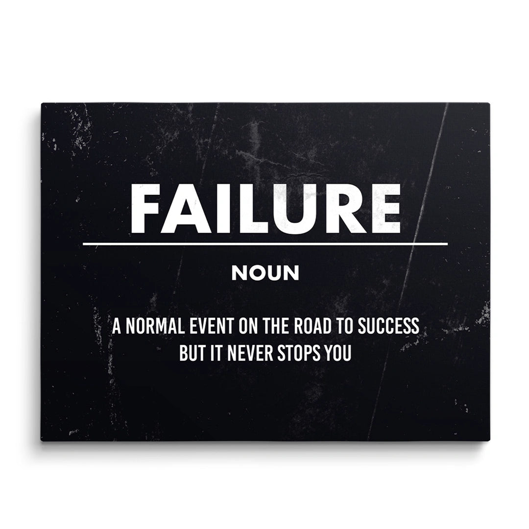 Discover Motivational Canvas Art, Failure Canvas Art - Definition Quote Sign Artwork for Office, FAILURE by Original Greattness™ Canvas Wall Art Print