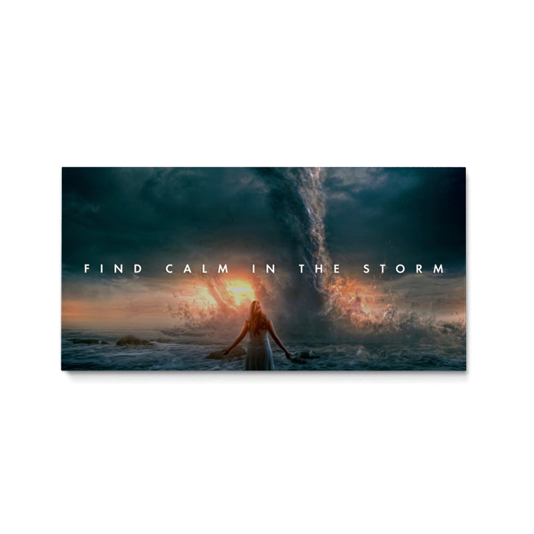 Discover Landscape Storm Canvas Art, Find Calm in the Storm - Landscape, Motivational Canvas Art , FIND CALM IN THE STORM by Original Greattness™ Canvas Wall Art Print