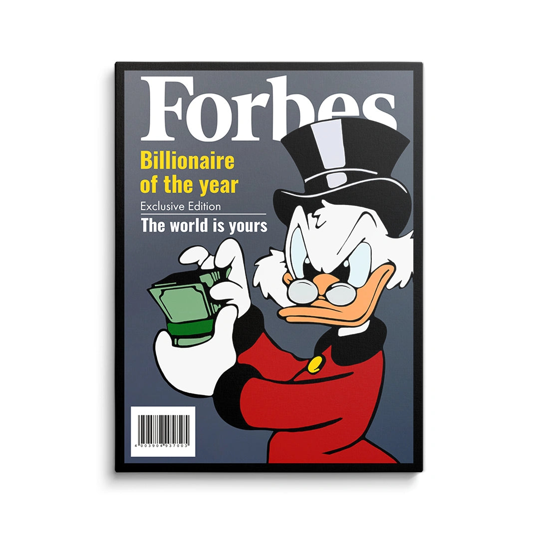 Discover Forbes Duck Canvas Art, Forbes Scrooge - Canvas Art, Donald Duck Money Wall Art, FORBES SCROOGE CANVAS by Original Greattness™ Canvas Wall Art Print