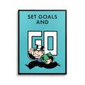 Discover Monopoly Card Canvas Art, Goals and Go - Modern Monopoly Canvas Wall Art, GOALS AND GO by Original Greattness™ Canvas Wall Art Print