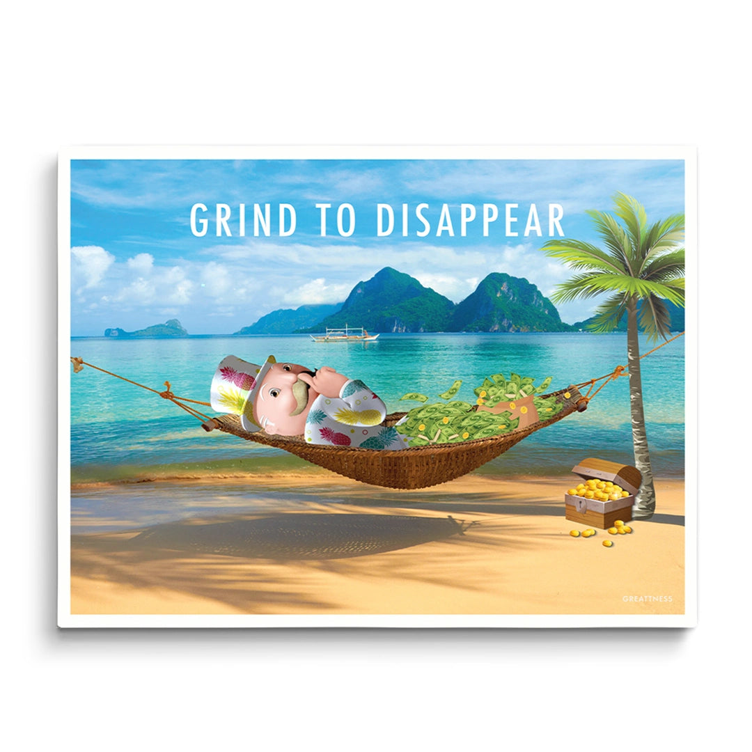 Discover Donald Duck Money Wall Art, Grind to Disappear Luxury Monopoly Canvas Wall Art, GRIND TO DISAPPEAR by Original Greattness™ Canvas Wall Art Print