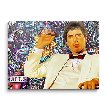 Discover Tony Montana Canvas Art, Give Respect - Iconic King Montana Canvas Wall Art, GIVE RESPECT by Original Greattness™ Canvas Wall Art Print