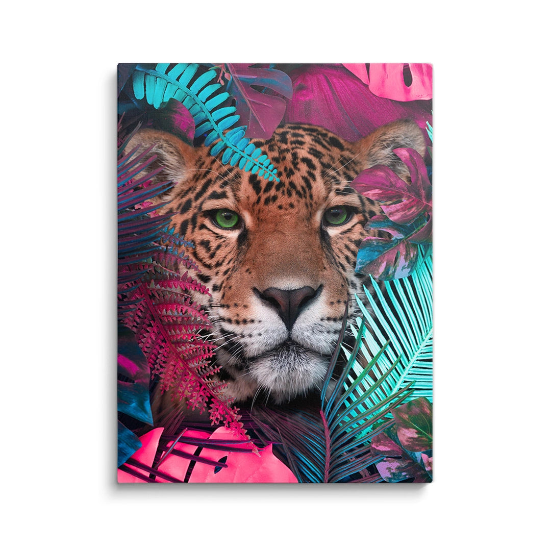 Discover Greattness Original Canvas Art, Jaguar tropic Canvas Art, Animal Inspirational Artwork, JAGUAR TROPIC by Original Greattness™ Canvas Wall Art Print