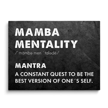 Discover Motivational Mamba Mentality Wall Art, Mamba Mentality | Motivational Canvas Wall Art, MAMBA MENTALITY by Original Greattness™ Canvas Wall Art Print