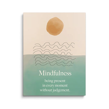 Discover Greattness Original, Mindfulness Minimalist Yoga Art Canvas Wall Artwork, MINDFULNESS YOGA CANVAS by Original Greattness™ Canvas Wall Art Print