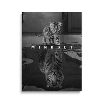 Discover Shop Mindset Canvas Art, Mindset Reflection Cat Lion Motivational Canvas Wall Art, THE MINDSET by Original Greattness™ Canvas Wall Art Print