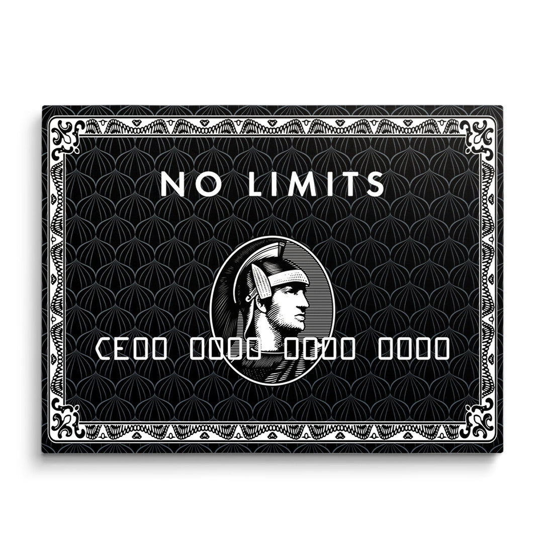 Discover Amex Card Canvas Wall Art, No Limit CEO Credit Card Canvas Wall Art, Motivational, NO LIMIT CREDIT CARD by Original Greattness™ Canvas Wall Art Print