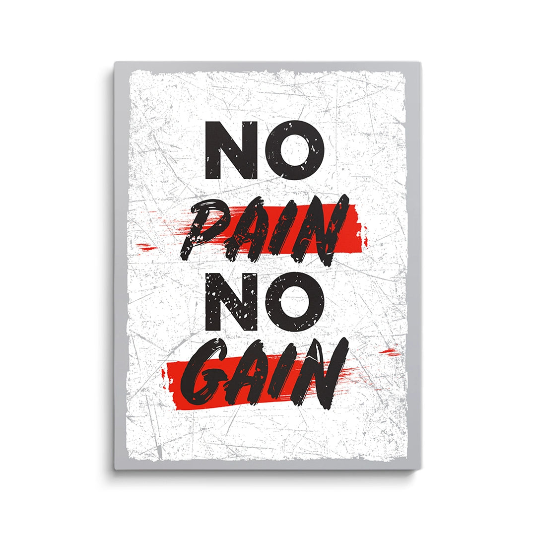 Discover Motivational Canvas Art, No Pain No Gain Quote Motivational Sign Canvas Wall Art, NO PAIN NO GAIN by Original Greattness™ Canvas Wall Art Print