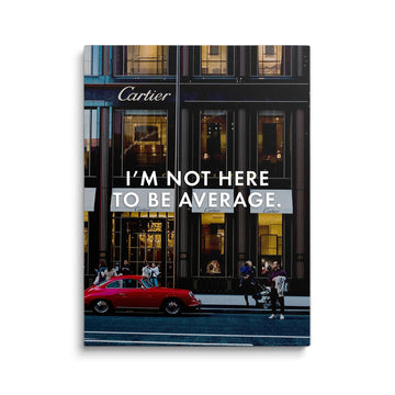 Discover Motivational Vintage Canvas Art, Cartier Store Old Town Porsche Vintage Artwork Canvas Prints, NOT AVERAGE by Original Greattness™ Canvas Wall Art Print