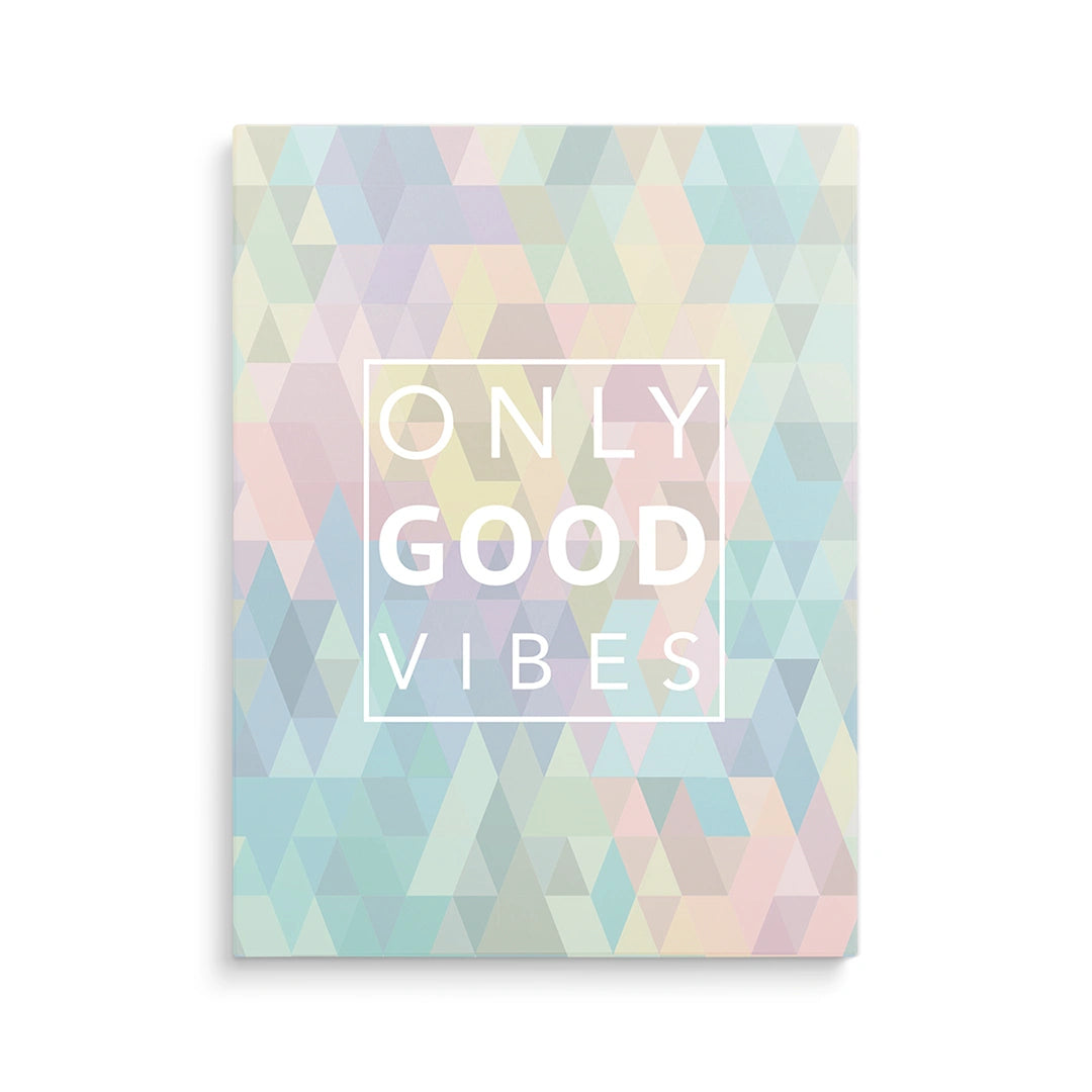 Discover Shop Good Vibes Wall Art, Only Good Vibes Pastell Colorful Quote Sign Canvas Art, ONLY GOOD VIBES (WOMEN) by Original Greattness™ Canvas Wall Art Print