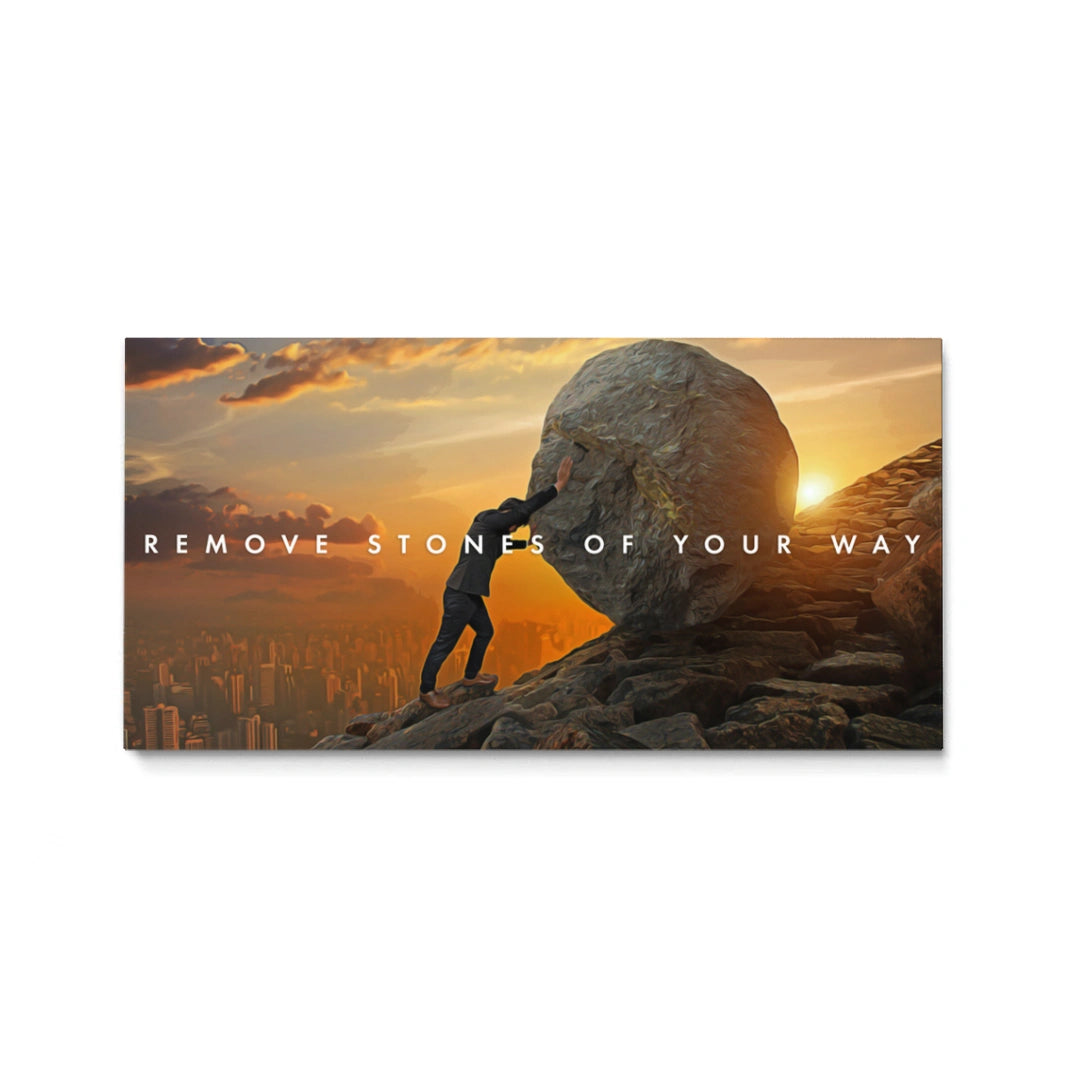 Discover Motivational Canvas Art, Remove Stones of Your Way Canvas Prints & Wall Art, REMOVE STONES by Original Greattness™ Canvas Wall Art Print