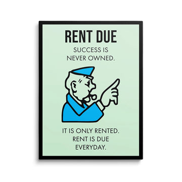 Discover Monopoly Property Canvas Art, Rent Due - Motivational Monopoly Properties Card Wall Art, Monopoly RENT DUE by Original Greattness™ Canvas Wall Art Print