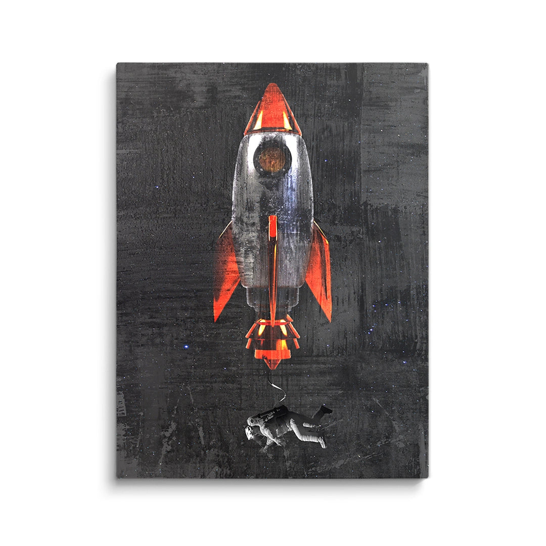 Discover Motivational Canvas Art, Rocket Capsule Painting Space Black Canvas Art, ROCKET CAPSULE by Original Greattness™ Canvas Wall Art Print