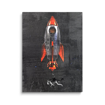 Discover Motivational Canvas Art, Rocket Capsule Painting Space Black Canvas Art, ROCKET CAPSULE by Original Greattness™ Canvas Wall Art Print