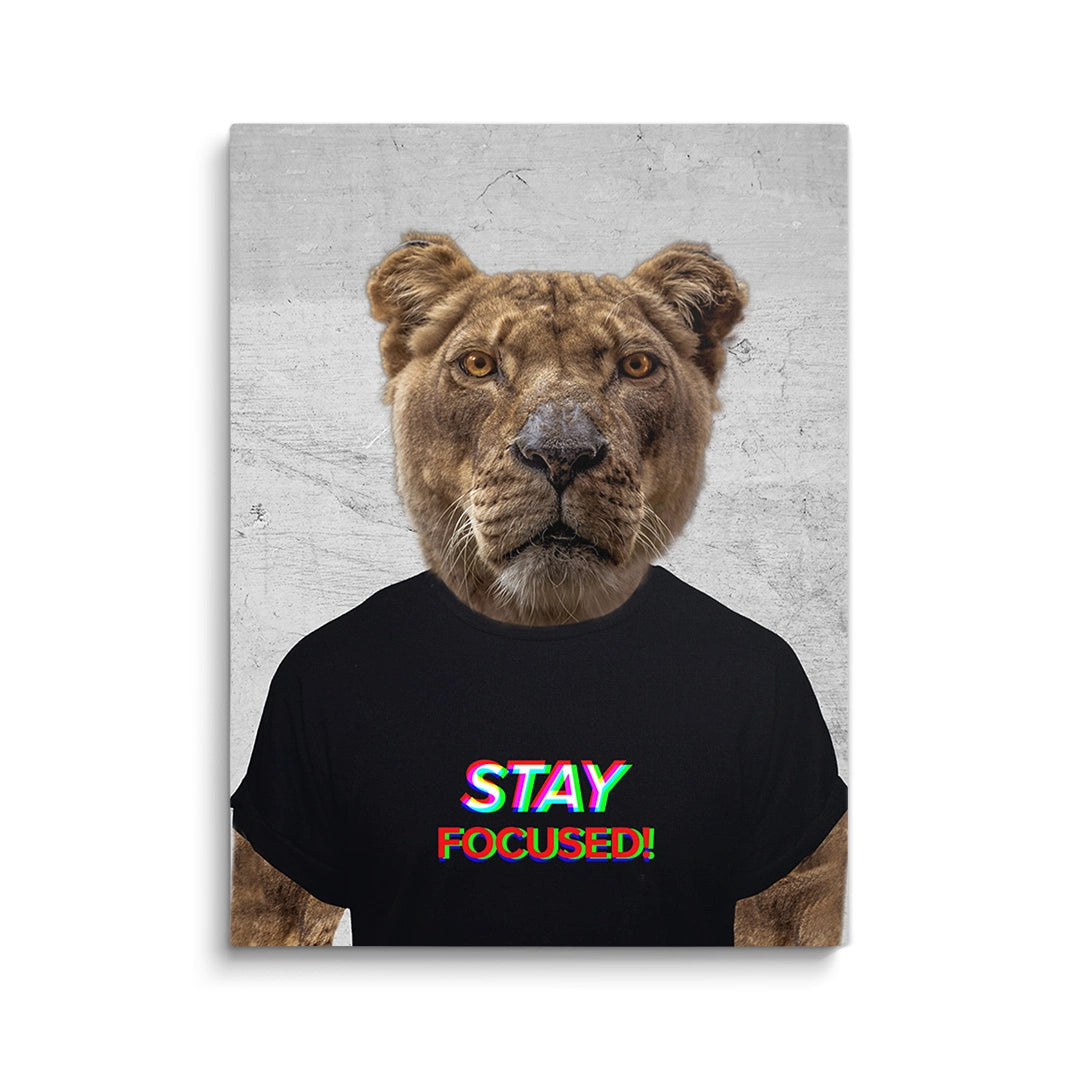 Discover Motivational Canvas Art, Stay Focused Lion Tiger Motivational Canvas Art, STAY FOCUSED CANVAS by Original Greattness™ Canvas Wall Art Print