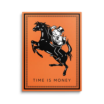 Discover Shop Luxury Canvas Art, Time is Money Luxury Hermes Monopoly Canvas Art, TIME IS MONEY by Original Greattness™ Canvas Wall Art Print