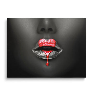 Discover Elegant Luxury Canvas Art, Elegant Heart Red Lips Women Canvas Wall Art, Elegant HEART LIPS by Original Greattness™ Canvas Wall Art Print