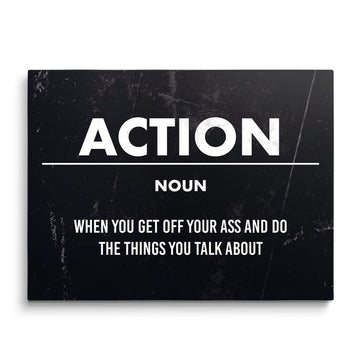 Discover Motivational Canvas Art, Action Canvas Art | Definition Artwork for Home & Office, ACTION by Original Greattness™ Canvas Wall Art Print