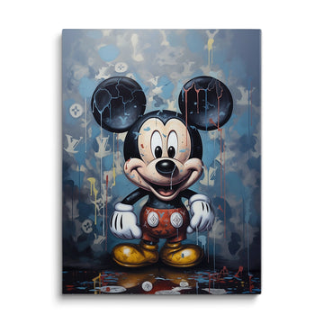 Discover Mickey Mouse Canvas Art, Mickey Mouse Louis Vuitton Blue Painting Art, MICKEY VUITTON by Original Greattness™ Canvas Wall Art Print