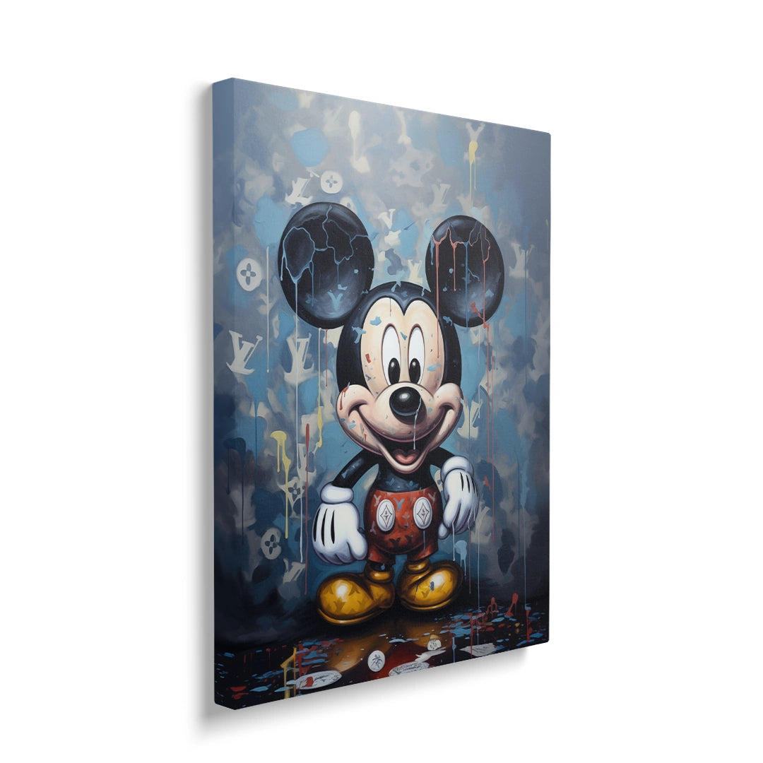 Discover Mickey Mouse Canvas Art, Mickey Mouse Louis Vuitton Blue Painting Art, MICKEY VUITTON by Original Greattness™ Canvas Wall Art Print