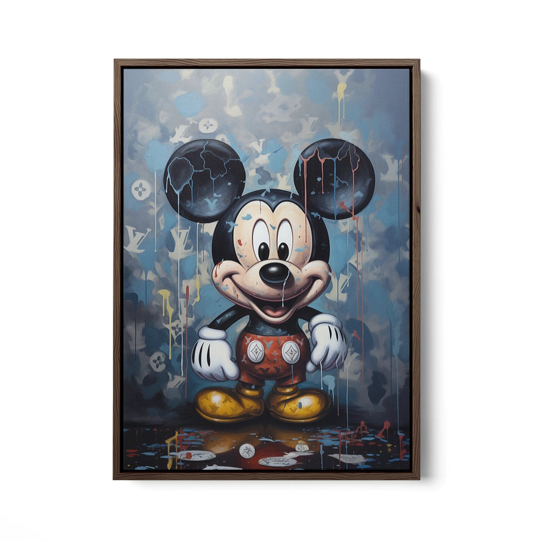 Discover Mickey Mouse Canvas Art, Mickey Mouse Louis Vuitton Blue Painting Art, MICKEY VUITTON by Original Greattness™ Canvas Wall Art Print