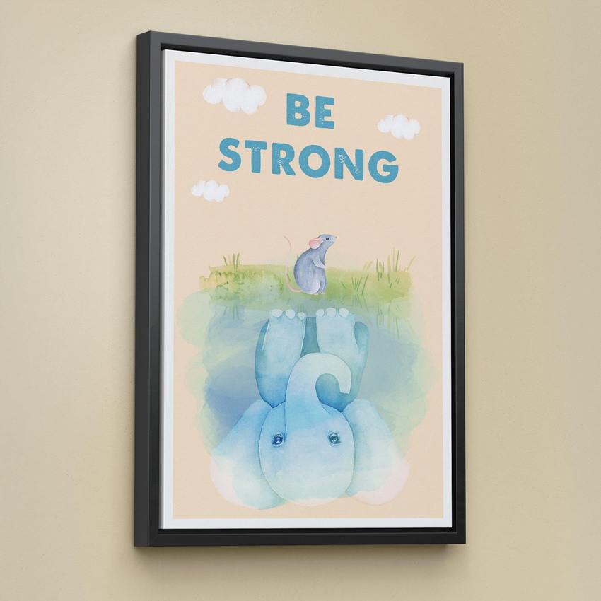 Discover Kids Canvas Wall Art, Be Strong Kids Canvas Art | Motivational Kids Canvas Wall Art , BE STRONG by Original Greattness™ Canvas Wall Art Print