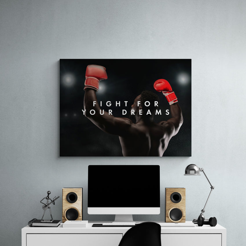 Discover Sports Boxing Canvas Art, Fight Boxing Success Canvas Art, , Fight for Dreams by Original Greattness™ Canvas Wall Art Print