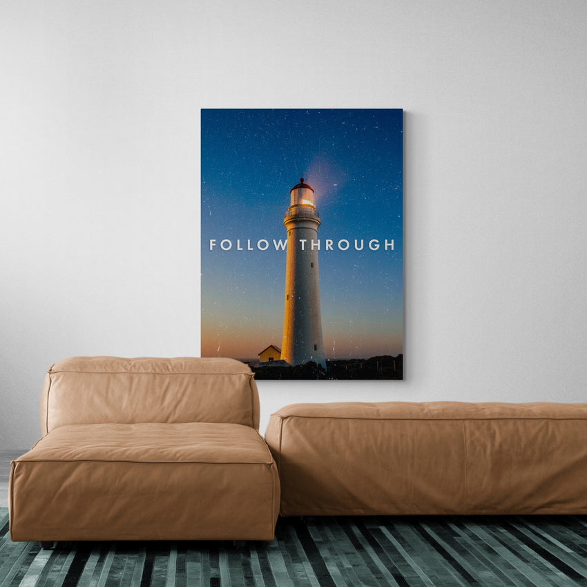 Discover Landscape Canvas Art, Follow Through - Lighthouse Light tower Photography Wall Art, Follow Through by Original Greattness™ Canvas Wall Art Print