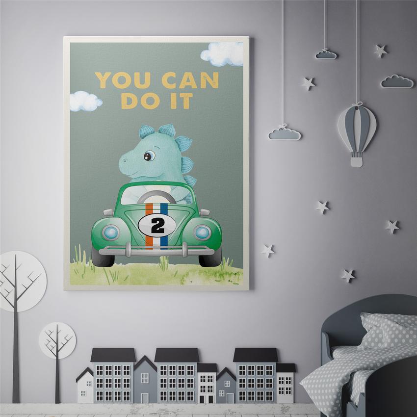 Discover Kids Canvas Wall Art, You Can Do It | Kids Bedroom Canvas Art, YOU CAN DO IT by Original Greattness™ Canvas Wall Art Print