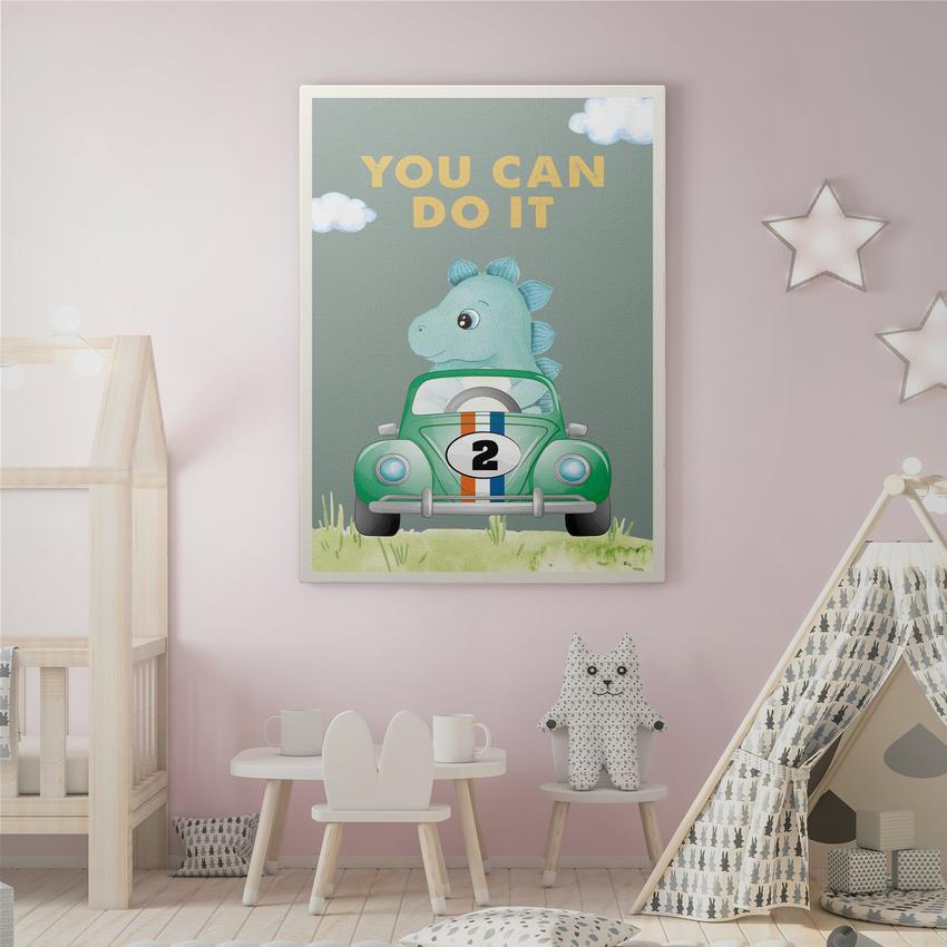 Discover Kids Canvas Wall Art, You Can Do It | Kids Bedroom Canvas Art, YOU CAN DO IT by Original Greattness™ Canvas Wall Art Print