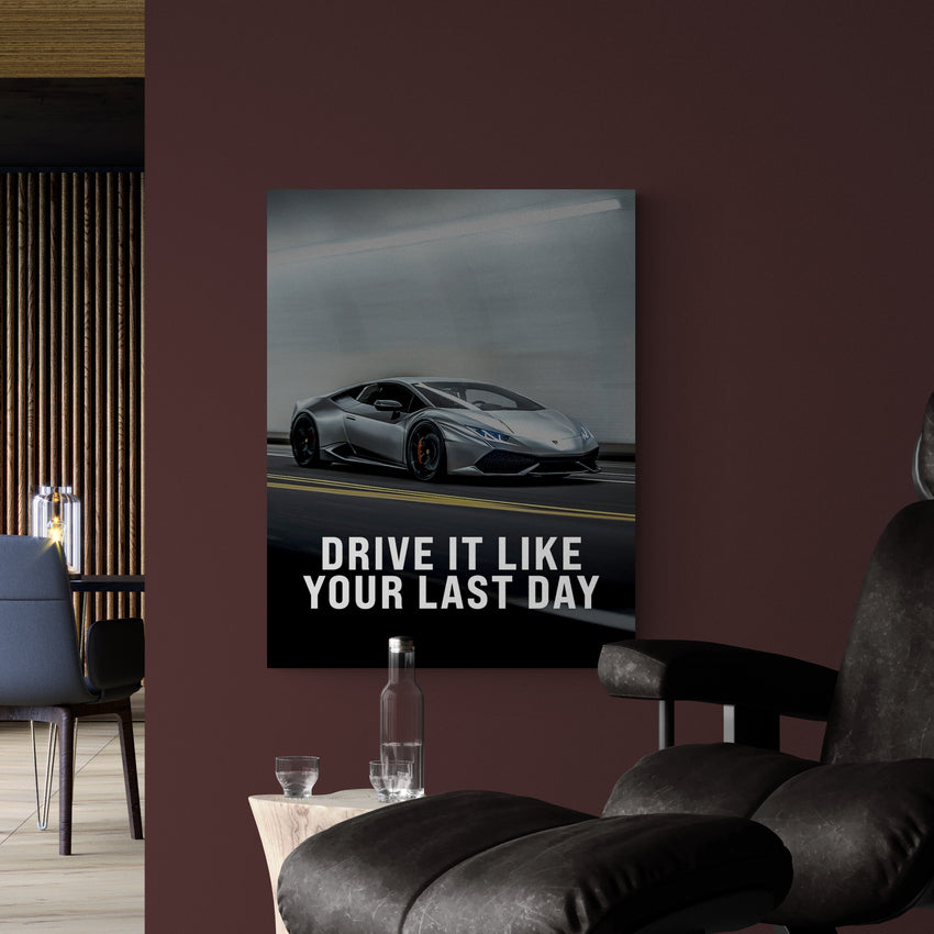 Discover Lamborghini Car Canvas Art, Drive It | Lamborghini Sport Car Wall Art, DRIVE IT - Lamborghini by Original Greattness™ Canvas Wall Art Print