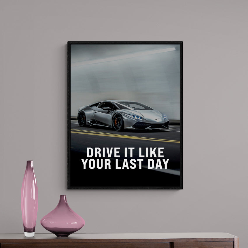 Discover Lamborghini Car Canvas Art, Drive It | Lamborghini Sport Car Wall Art, DRIVE IT - Lamborghini by Original Greattness™ Canvas Wall Art Print