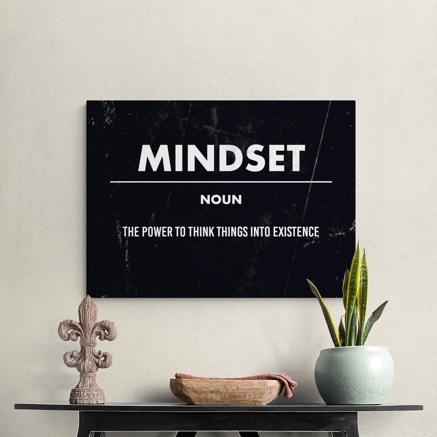 Discover Success Mindset Wall Art, Mindset Definition Motivational Quotes Wall Art, MINDSET CANVAS ART by Original Greattness™ Canvas Wall Art Print