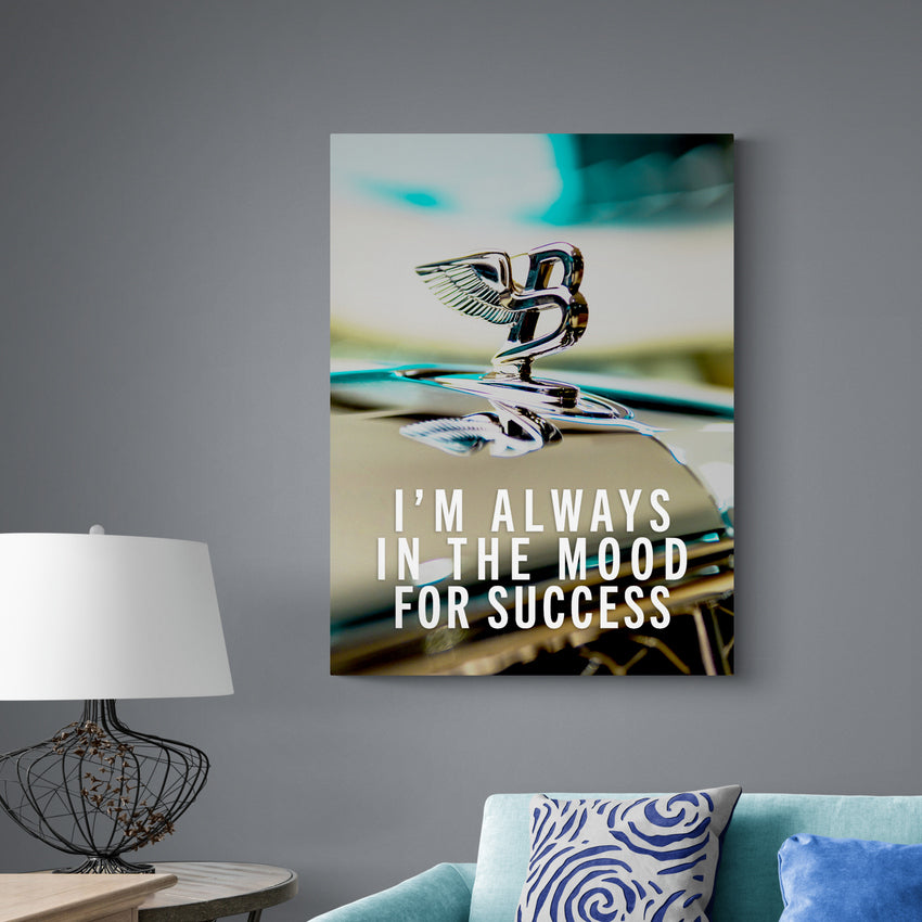 Discover Motivational Success Wall Art, Mood for Success Bentley Cars Motivational Art, MOOD FOR SUCCESS by Original Greattness™ Canvas Wall Art Print