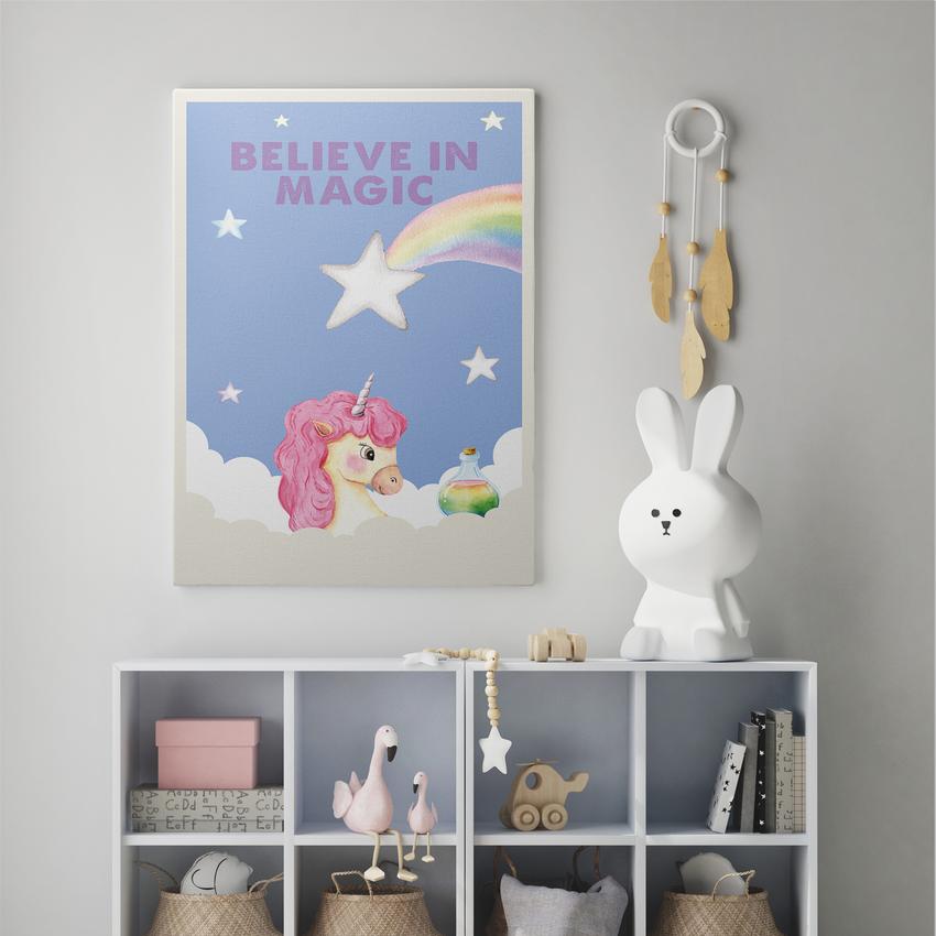 Discover Shop Kids Canvas Art, Kids Unicorn Bundle Child Room Canvas Art, UNICORN BUNDLE FOR KIDS by Original Greattness™ Canvas Wall Art Print