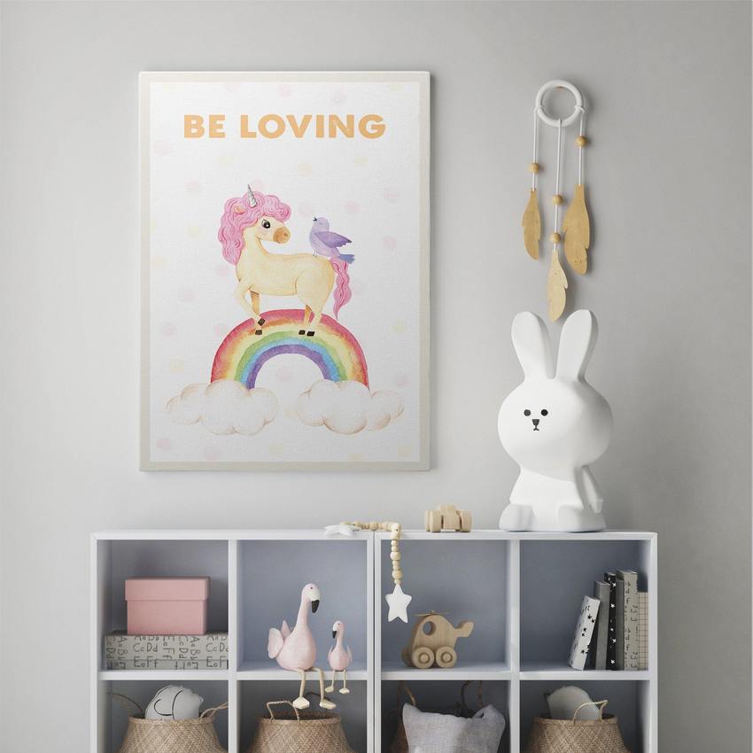 Discover Kids Canvas Wall Art, Be Loving Kids Canvas Art | Motivational Kids Canvas Wall Art , BE LOVING by Original Greattness™ Canvas Wall Art Print